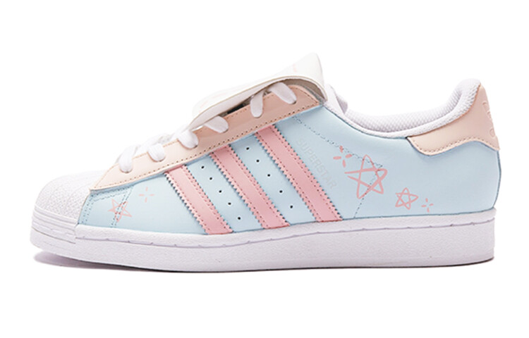 

Кроссовки adidas originals Superstar Series Skateboarding Shoes Women's Low-top Pink/blue/white, голубой