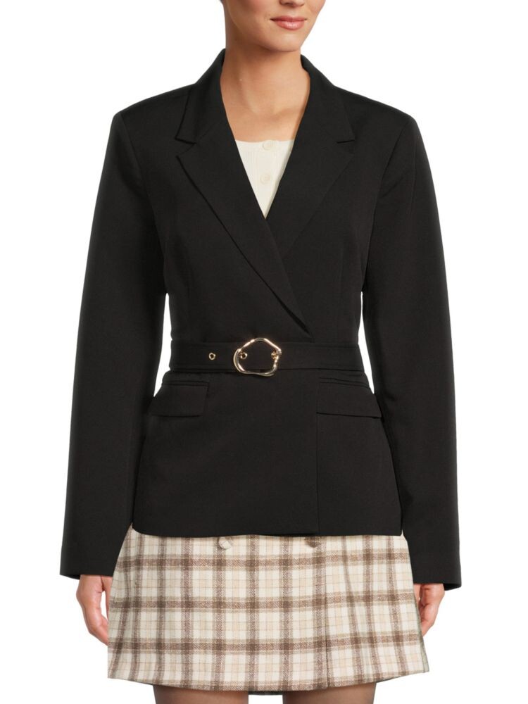 

Однотонный пиджак с поясом Bcbgeneration, цвет Onyx