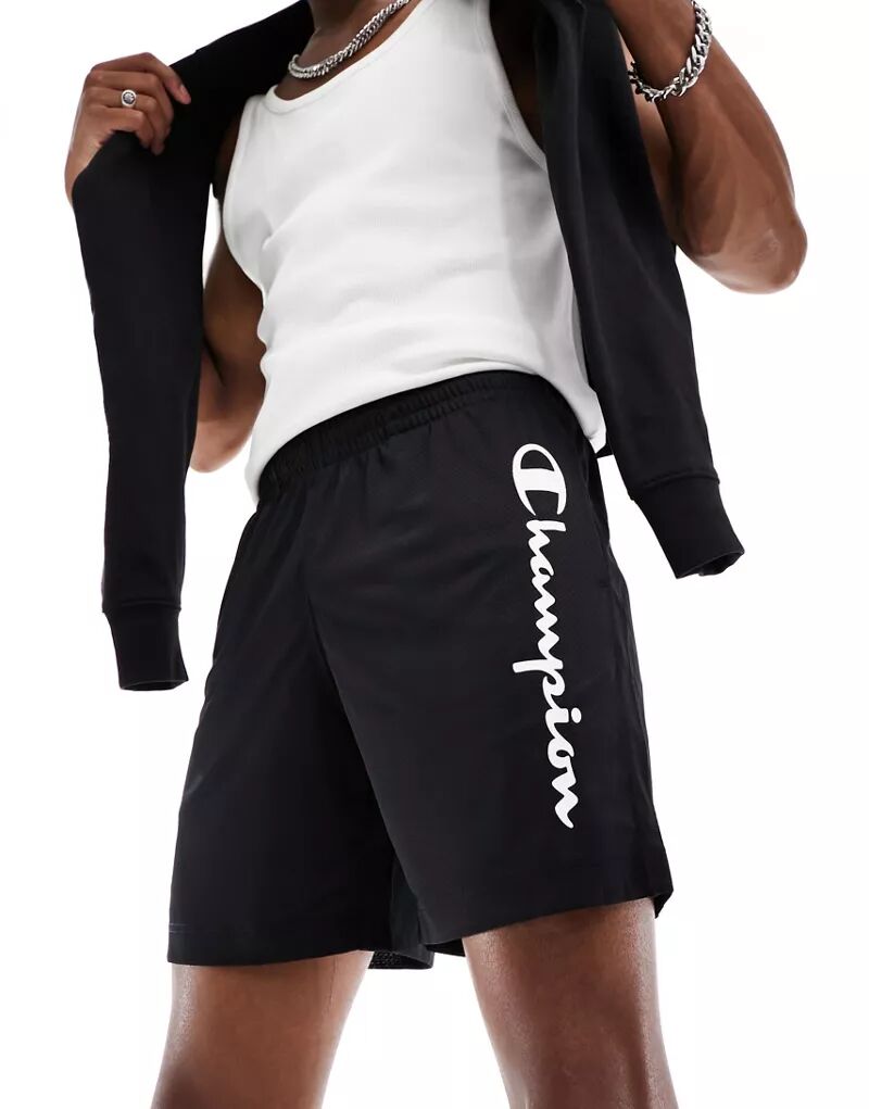Черные шорты с логотипом Champion Athletic Leg
