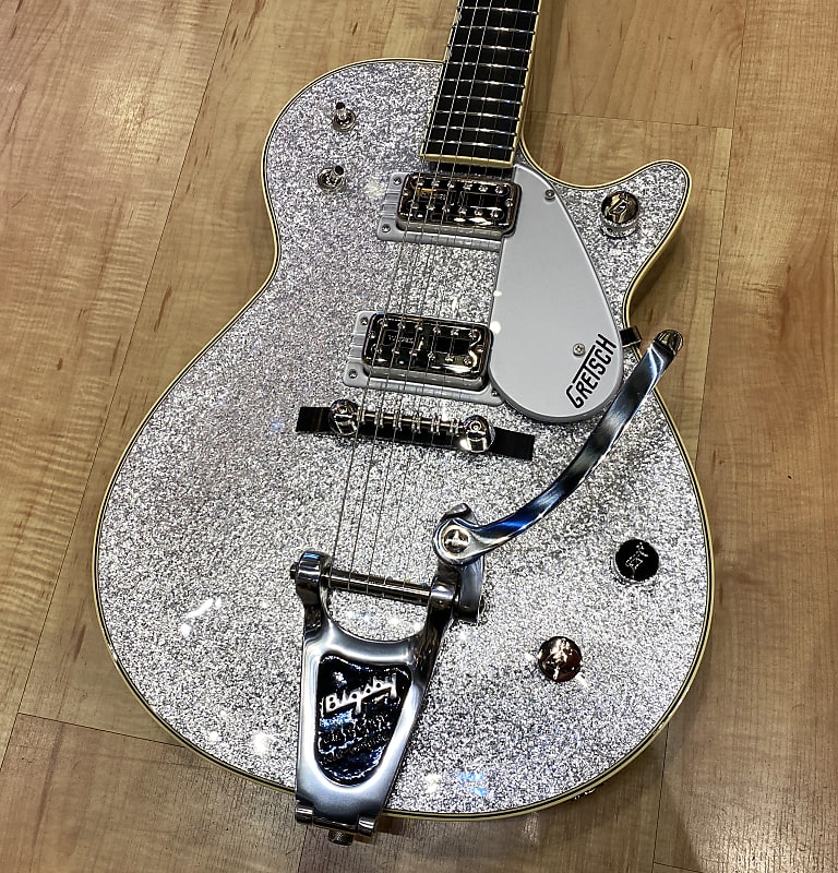 Электрогитара Gretsch G6129T-59 Vintage Select ’59 Silver Jet with Bigsby TV Jones Silver Sparkle