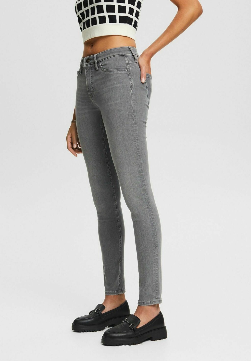 

Джинсы Skinny Fit Esprit, цвет grey light washed