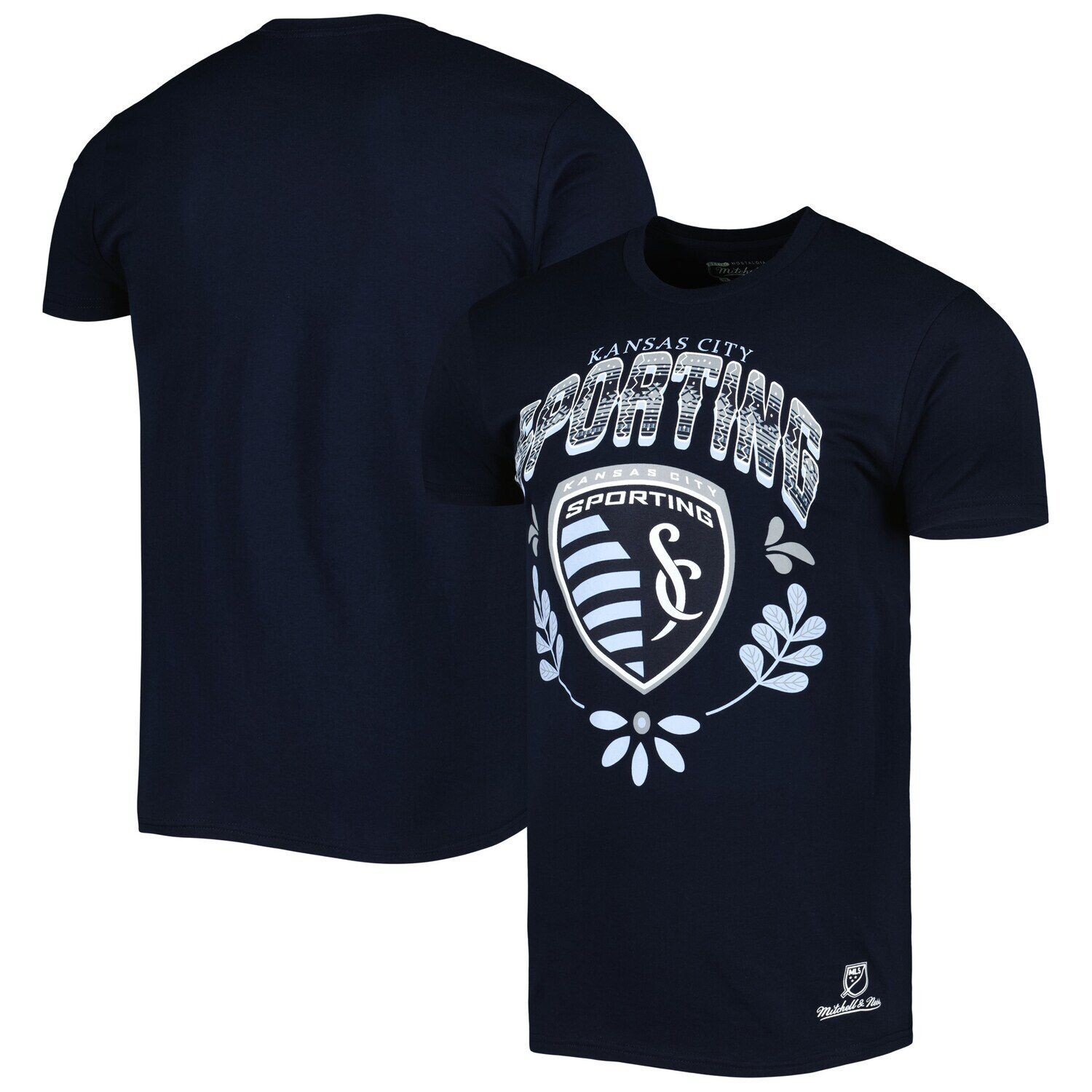 

Мужская темно-синяя футболка Mitchell & Ness Sporting Kansas City Serape, Синий