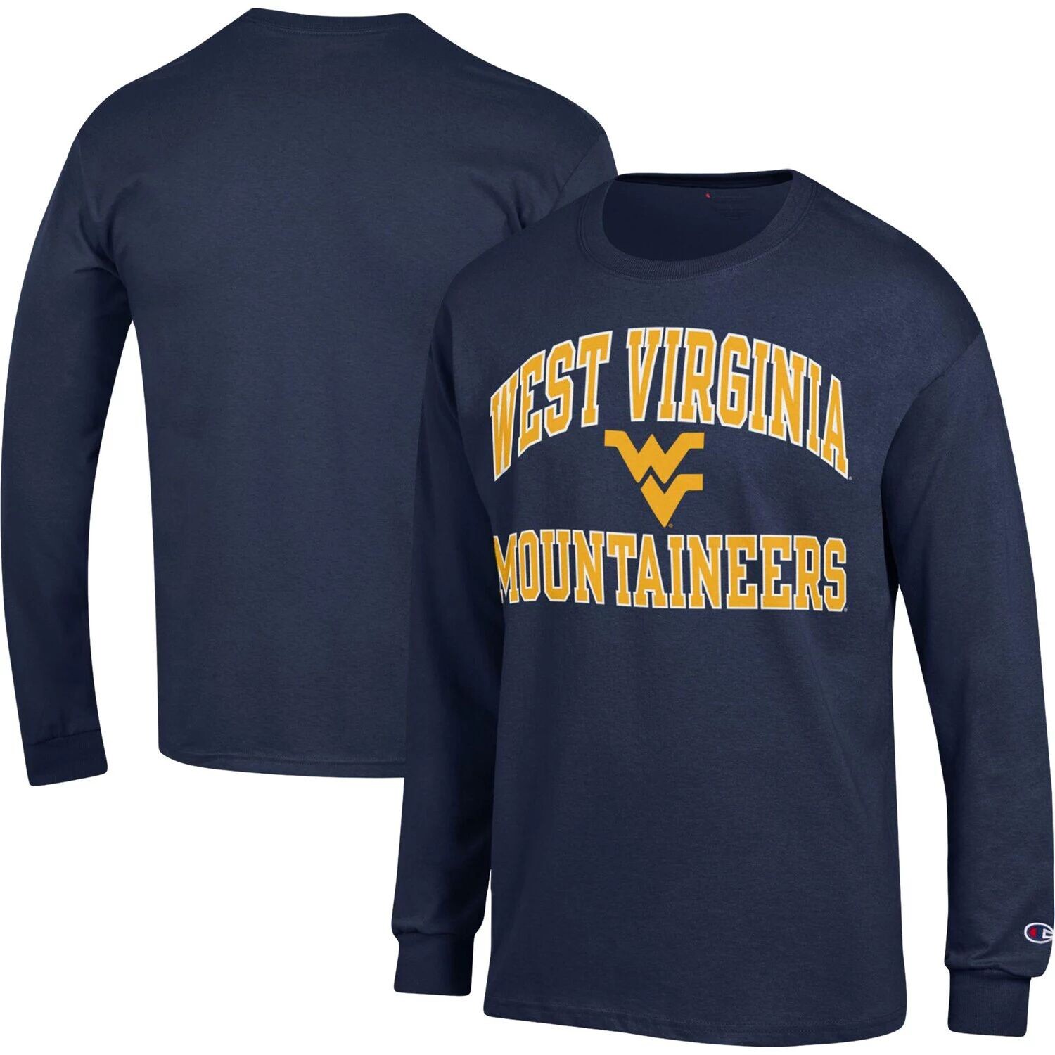 

Мужская темно-синяя футболка с длинными рукавами West Virginia Mountaineers High Motor Champion