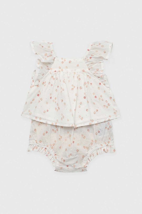 Хлопковое платье для новорожденных Gap, белый цена и фото