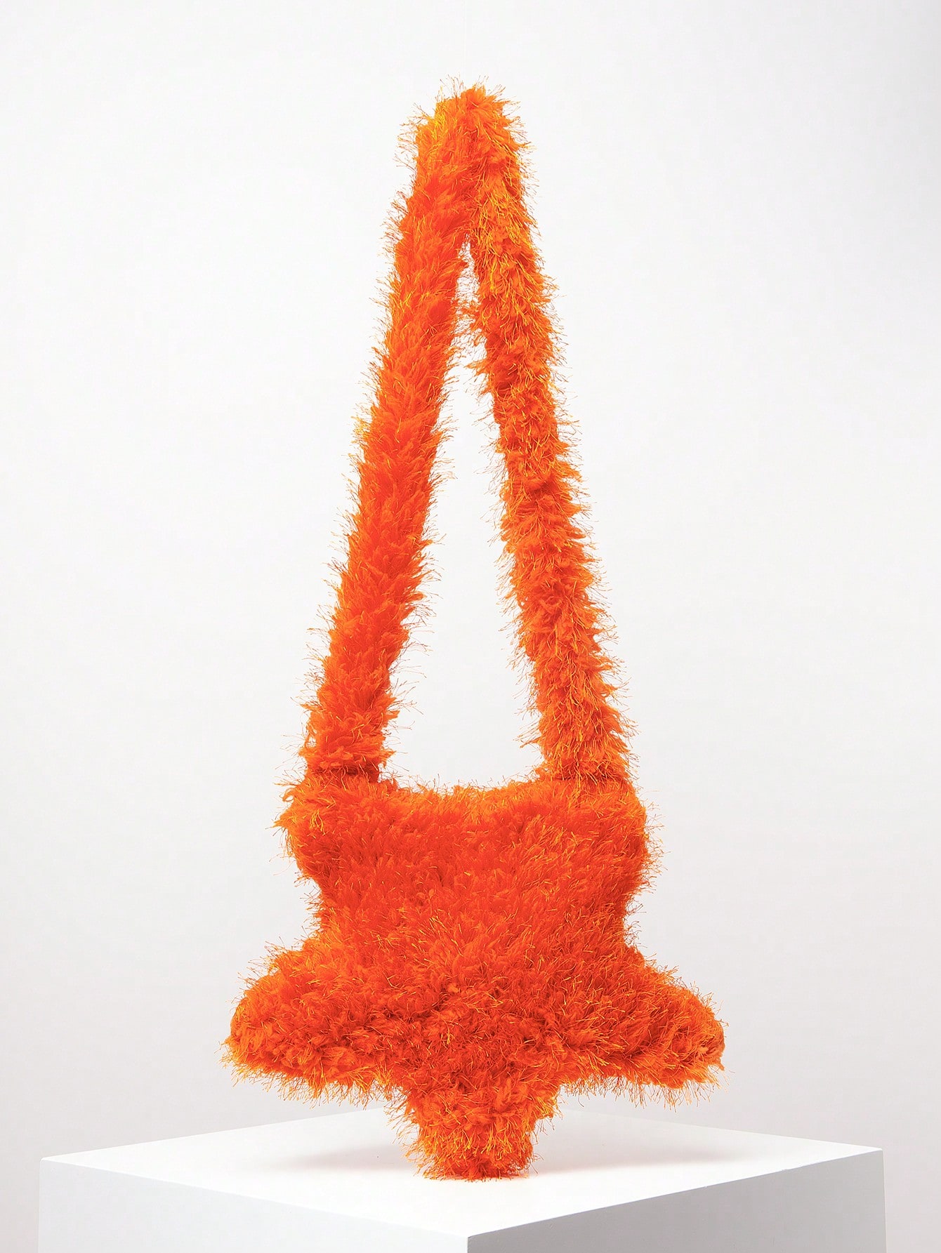 Однотонная женская сумка через плечо в форме звезды, жженый апельсин