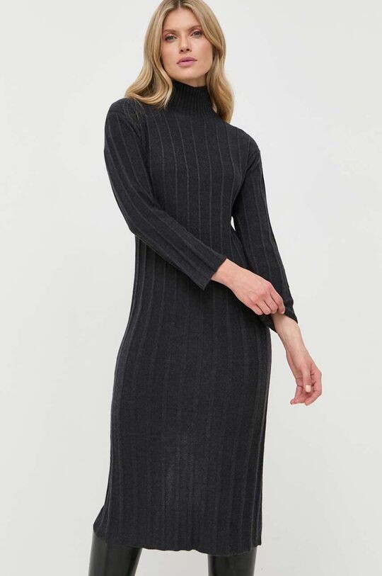 

Шерстяное платье Max Mara Leisure, серый