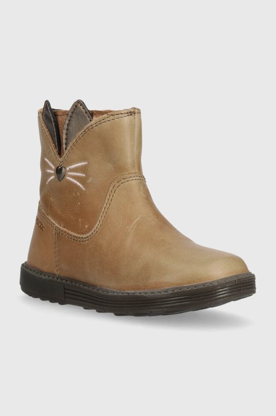 Детская кожаная зимняя обувь Geox B362FB 0CLNF B HYNDE, коричневый