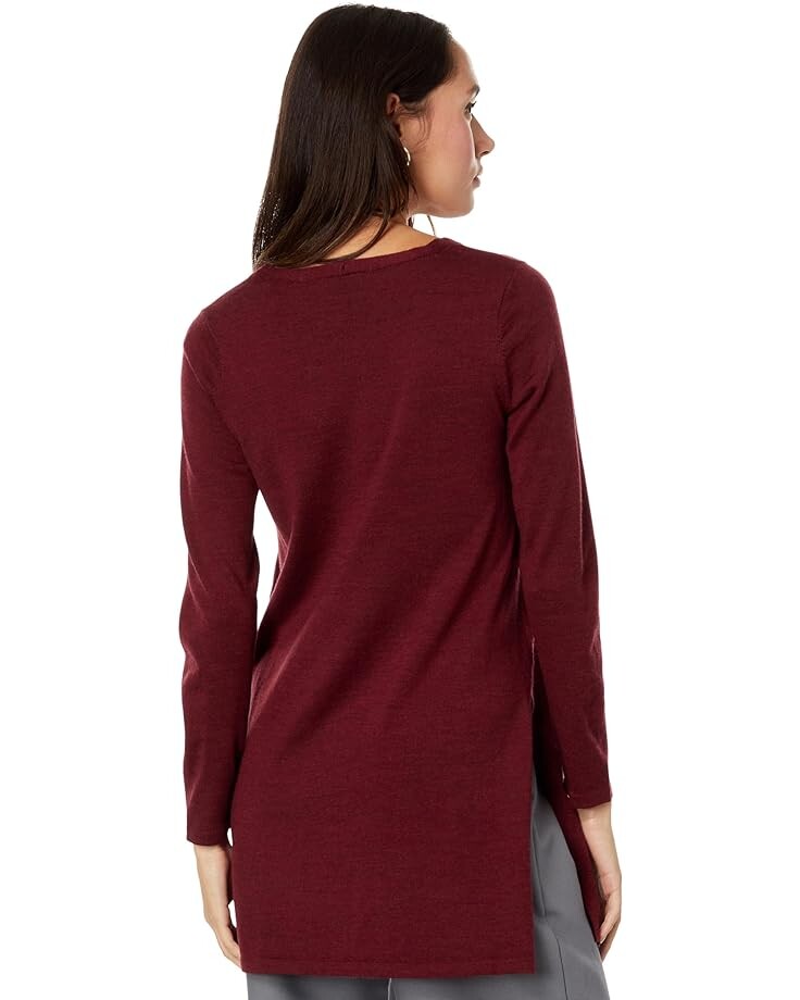 

Свитер Eileen Fisher V-Neck Tunic, цвет Red Cedar