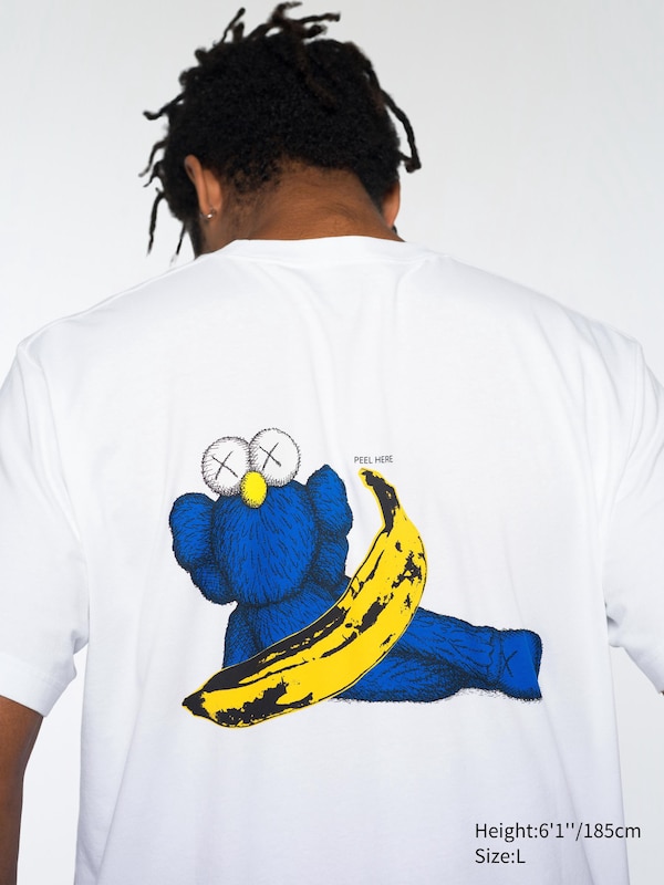 

Футболка с графическим рисунком kaws + warhol ut Uniqlo, белый