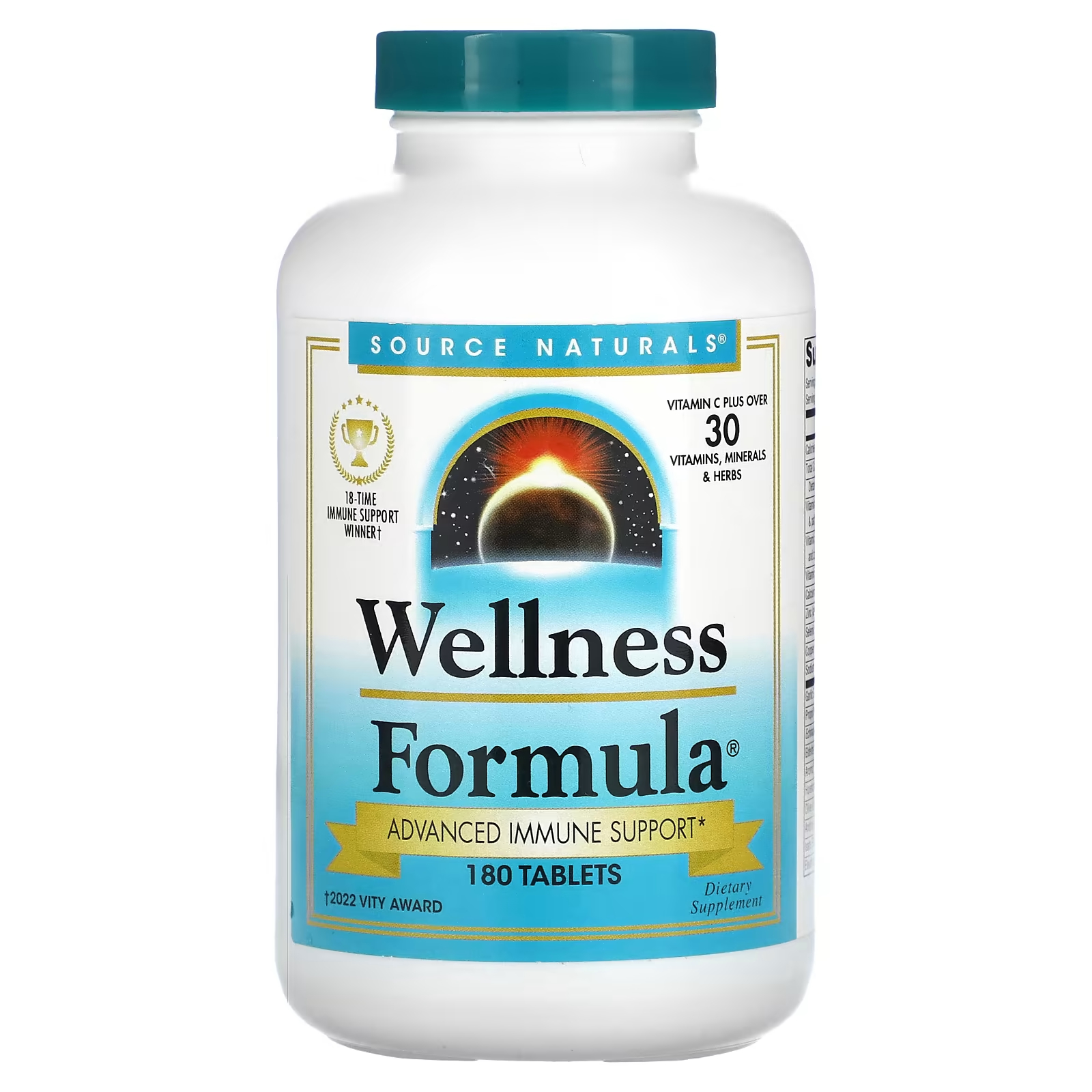 Пищевая добавка Source Naturals Wellness Formula расширенная поддержка иммунитета, 180 таблеток