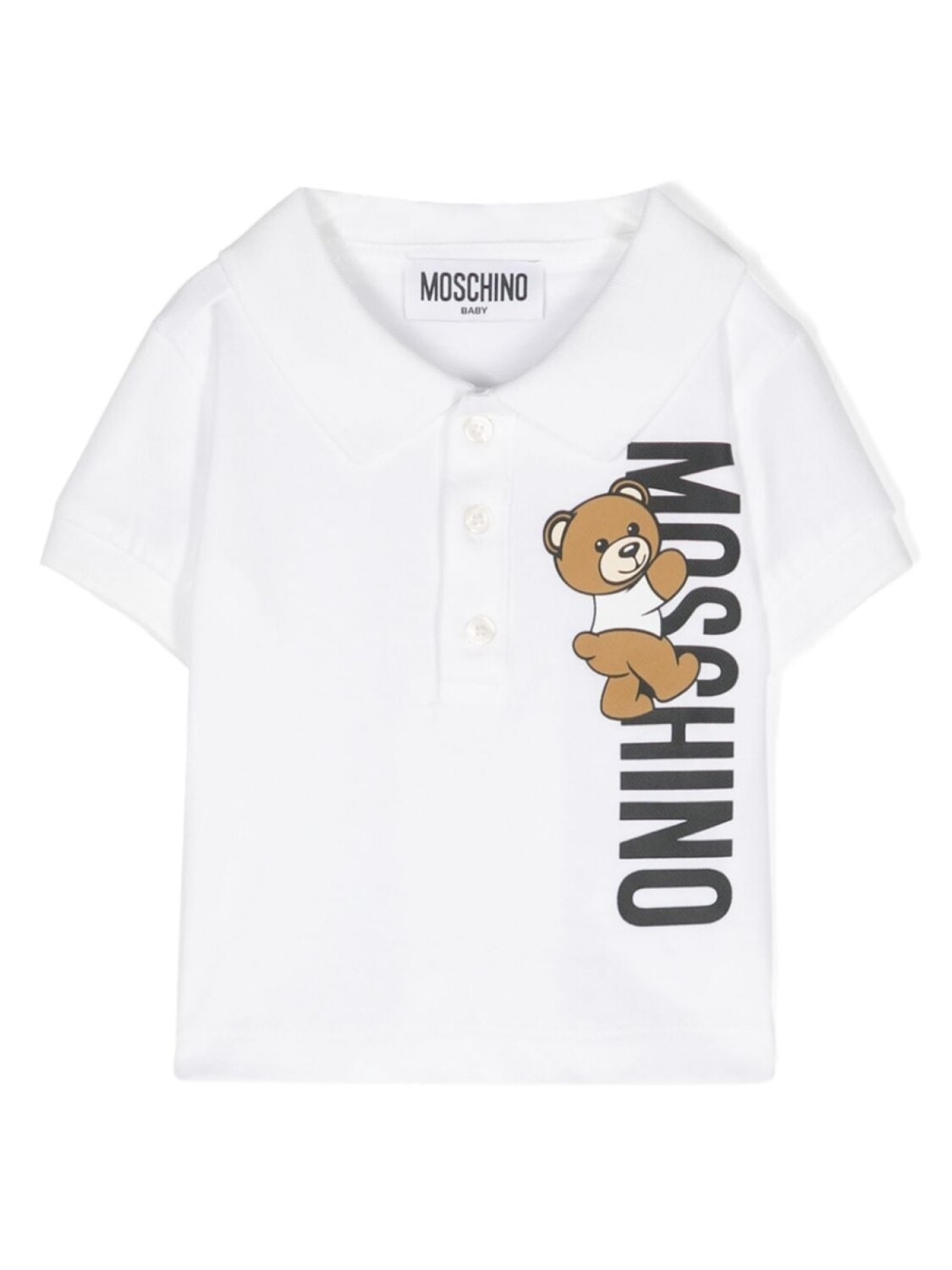 

Moschino Kids рубашка поло с логотипом, белый