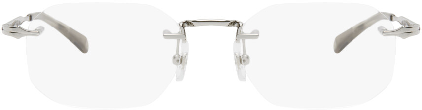 

Серебряные очки без оправы Montblanc, цвет Silver/Silver/Transparent