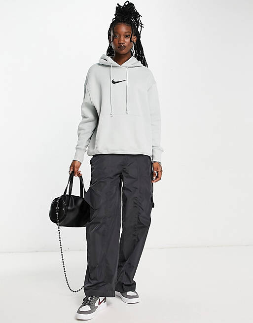 

Серебристая худи Nike Midi Swoosh