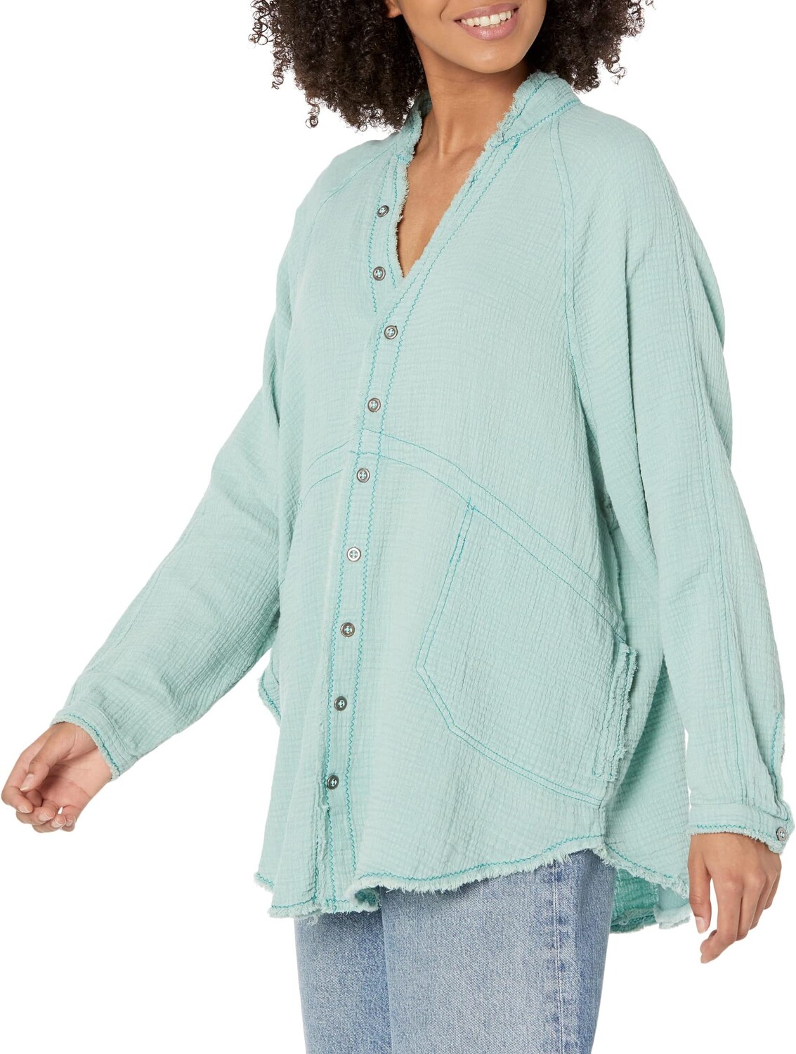

Рубашка на пуговицах Summer Daydream Free People, цвет Key Lime Pie