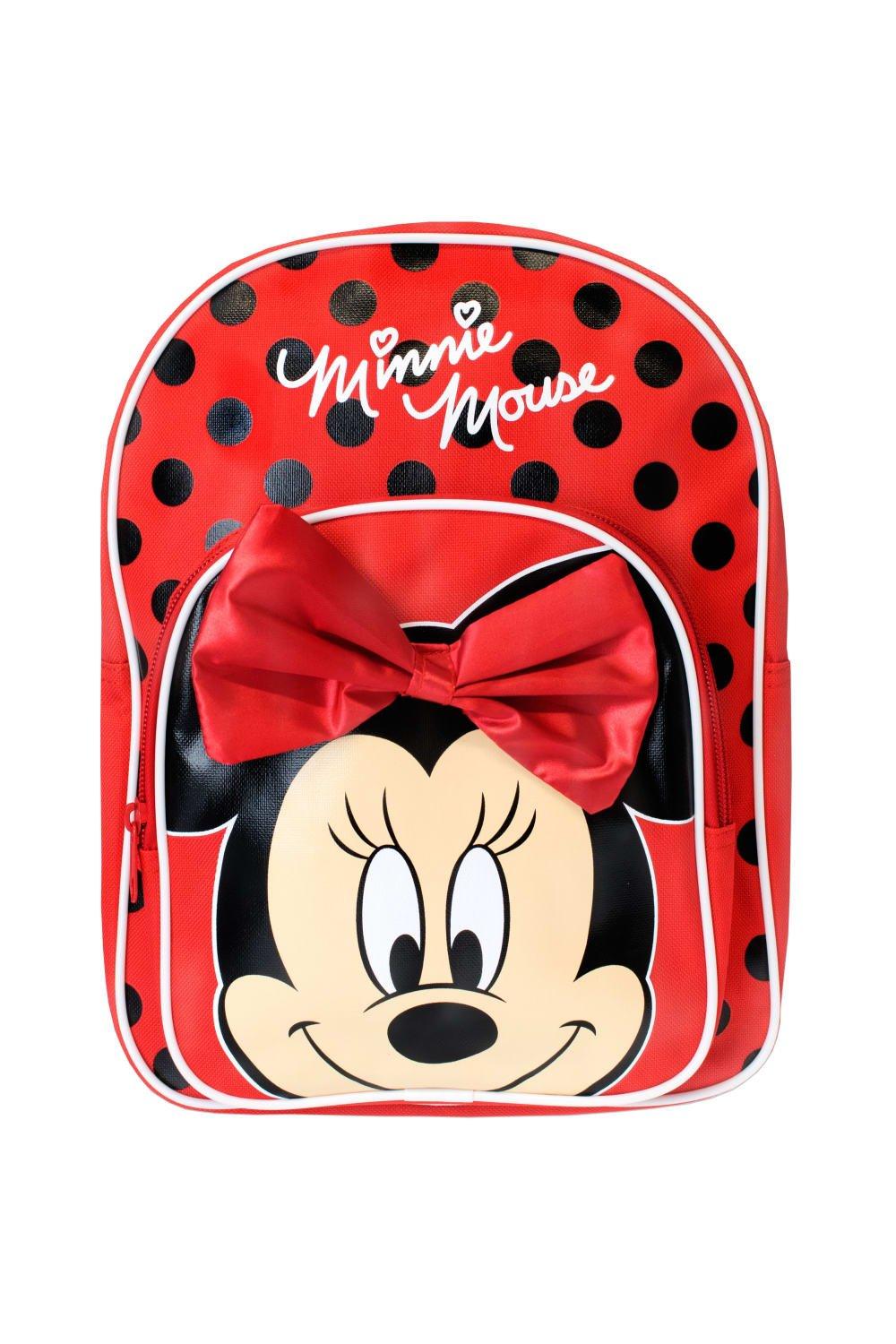 Детский рюкзак Минни Маус с 3D бантиком Disney, красный детский рюкзак с минни маус disney розовый