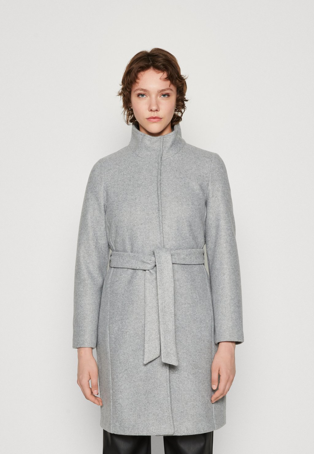 Классическое пальто Vero Moda, светло-серый меланж