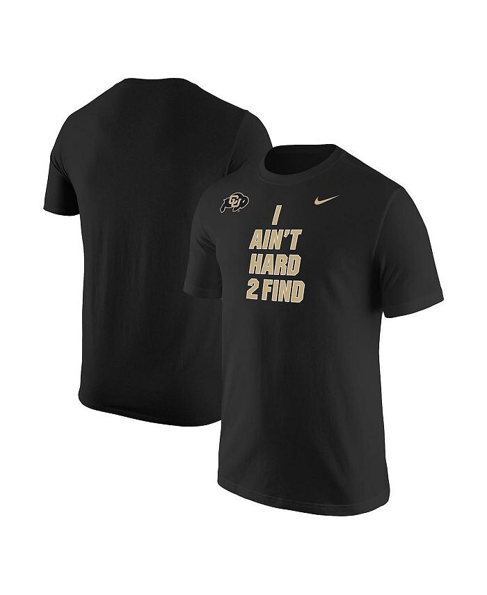 

Мужская черная футболка Colorado Buffaloes «Мне нетрудно найти» Nike, черный