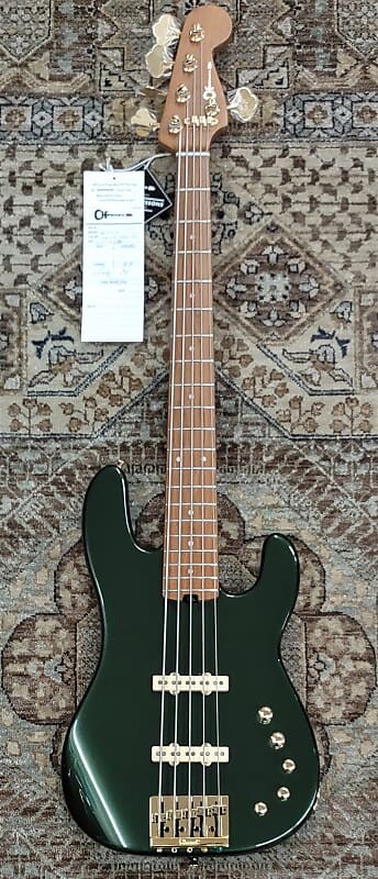 

Басс гитара Charvel Pro-Mod San Dimas JJ Bass V in Lambo Green Metallic w/ Pro Setup #7238