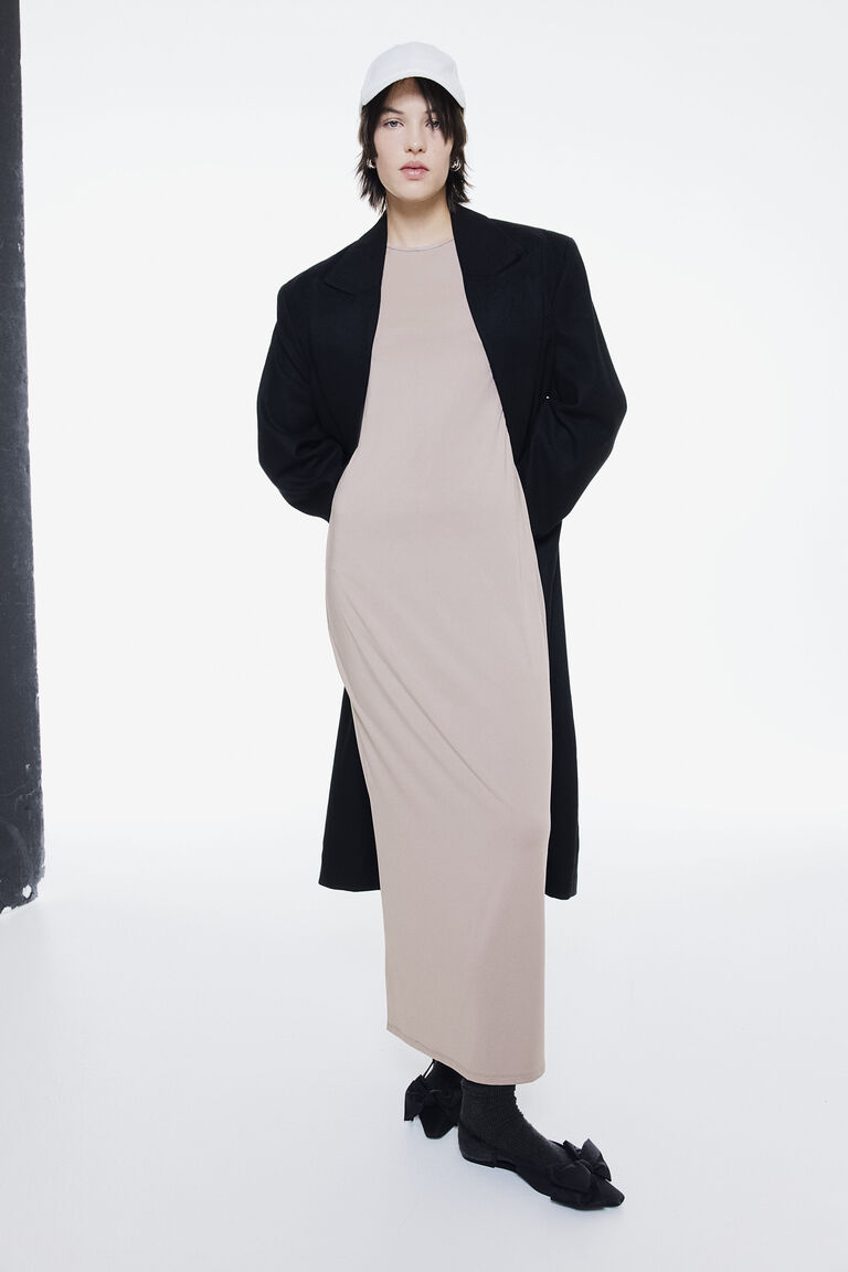 Облегающее платье из джерси H&M, серый