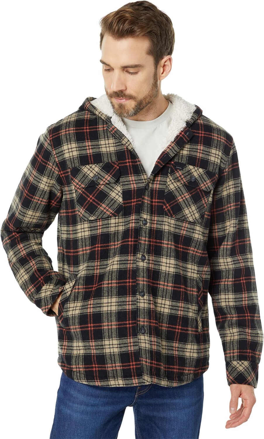 

Куртка Shores Sherpa Lined Flannel Rip Curl, красный