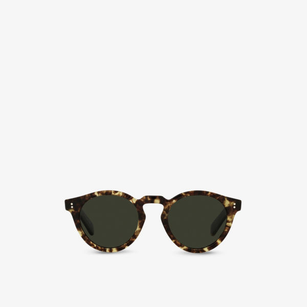 OV5450SU солнцезащитные очки Martineaux в круглой оправе из ацетата Oliver Peoples, зеленый цена и фото