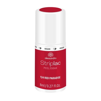 

Лак для ногтей Striplac Peel Or Soak Vegan Red Paradise Led, 8 мл, Alessandro