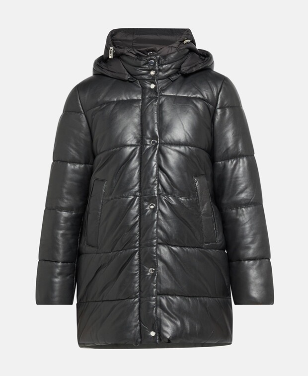 

Кожаное пальто Oakwood, черный