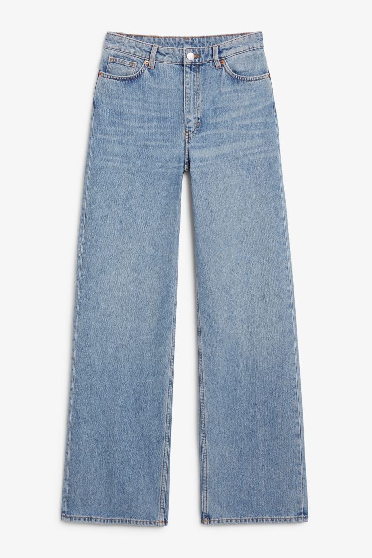 

Длинные джинсы Yoko с высокой посадкой и широкими штанинами Monki