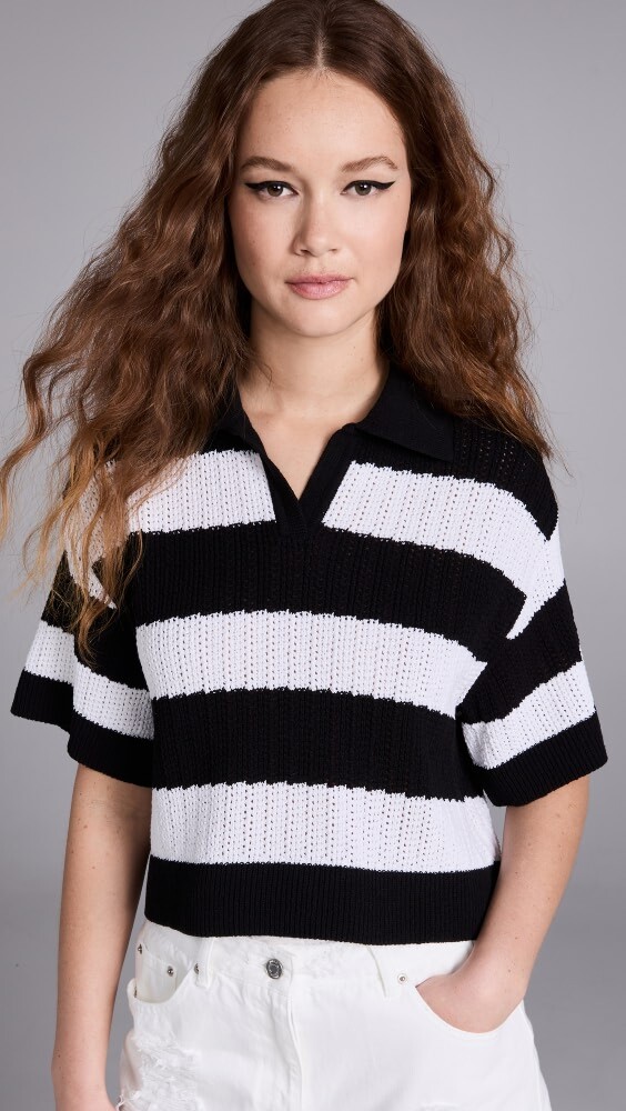 

Поло Juun. J Stripe Knit, черный