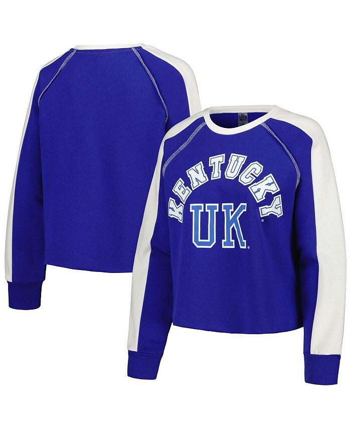 

Женский укороченный пуловер Royal Kentucky Wildcats Blindside реглан nbsp; Gameday Couture, синий