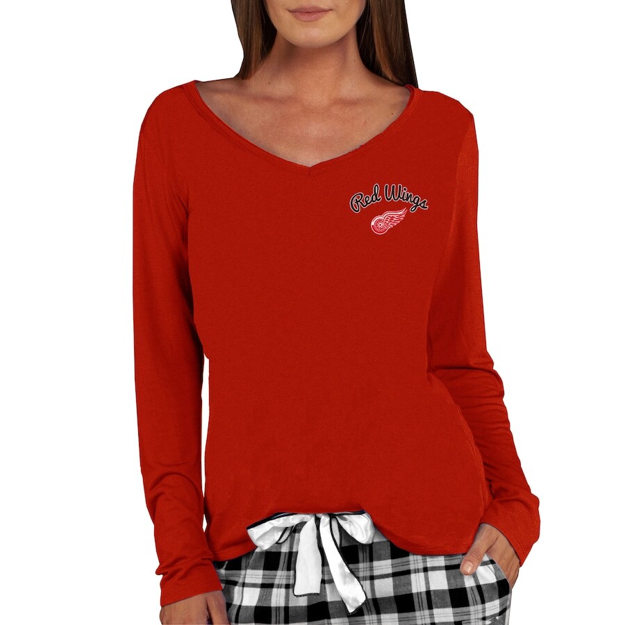 

Футболка с длинным рукавом Concepts Sport Detroit Red Wings, красный