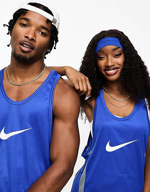 

Синяя футболка унисекс Nike Basketball Icon Plus Dri-Fit, Синий