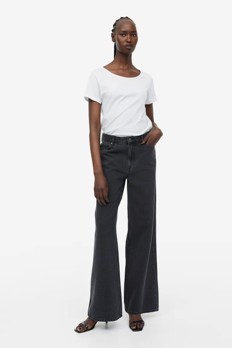 

Хлопковая футболка H&M, белый
