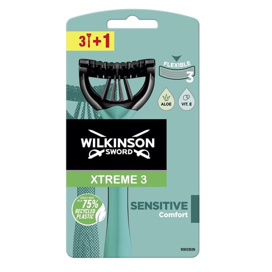 Бритвы, 4 шт. Wilkinson Sword, Xtreme 3 Sensitive