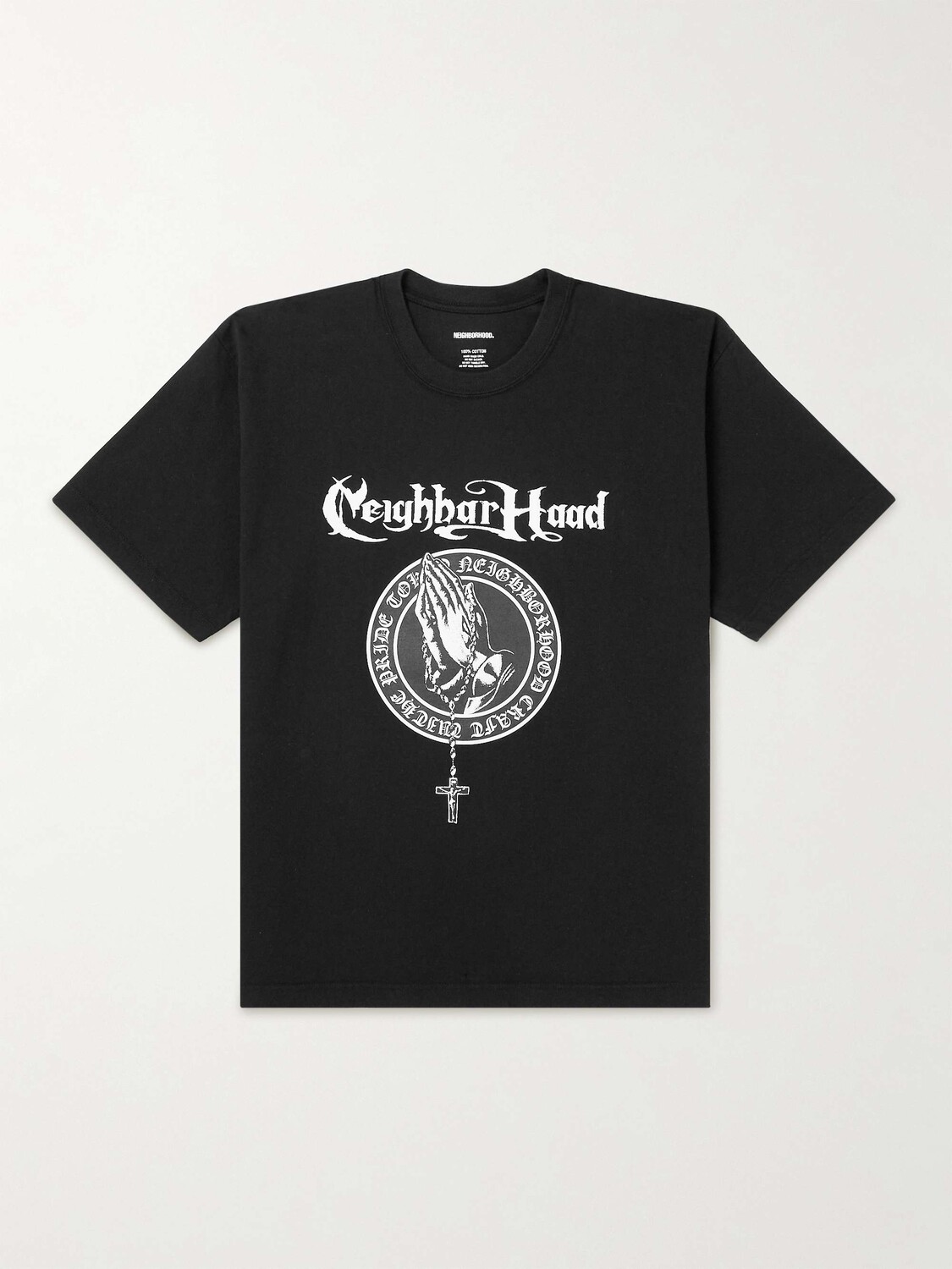 

Футболка из хлопкового джерси с логотипом NEIGHBORHOOD, черный