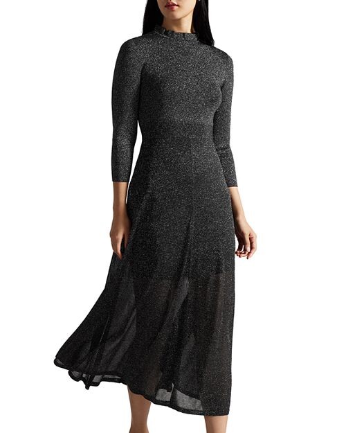 

Платье Kannie с эффектом металлик Ted Baker, цвет Black