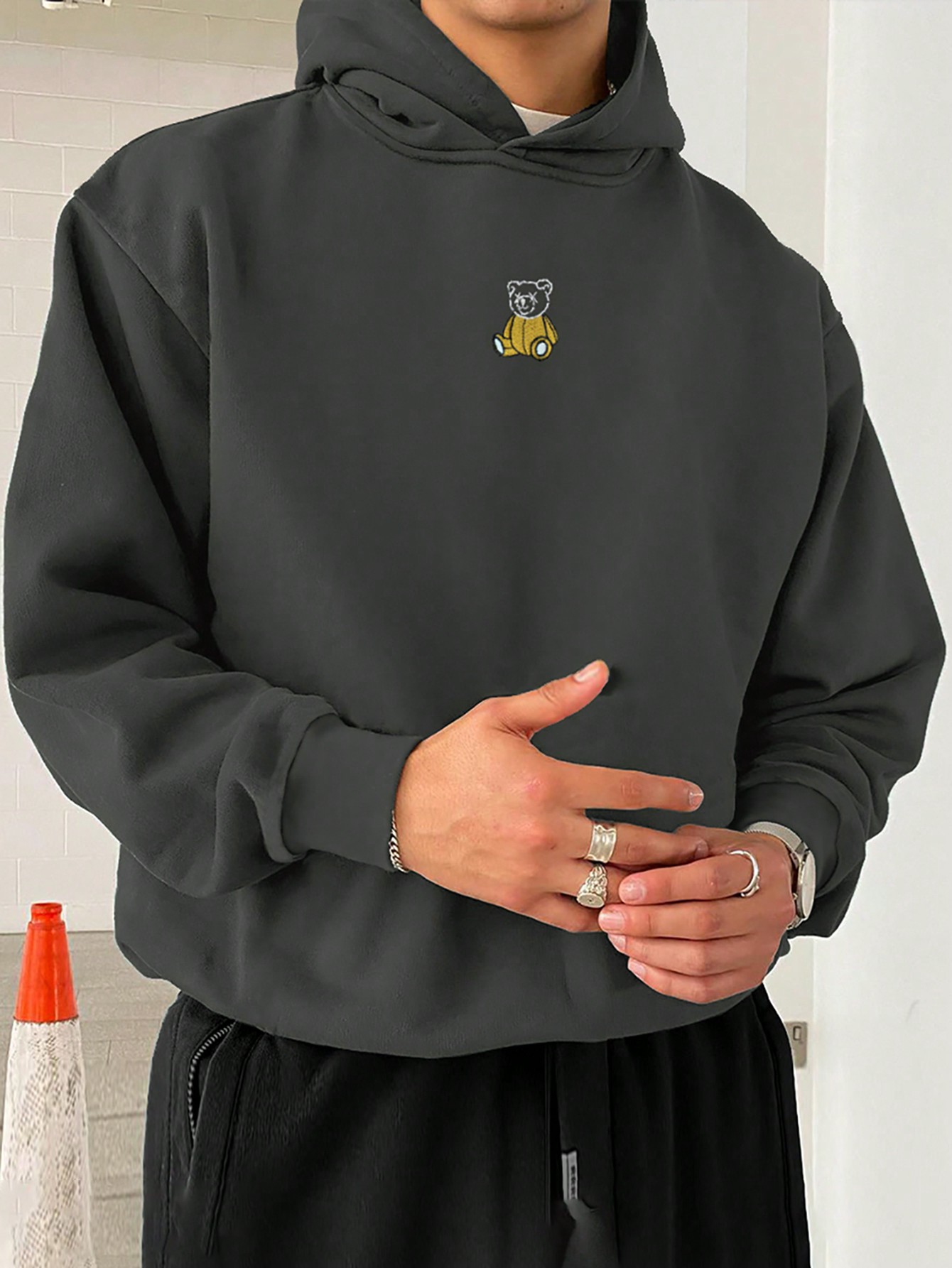Мужская толстовка с капюшоном Manfinity Hypemode, серый