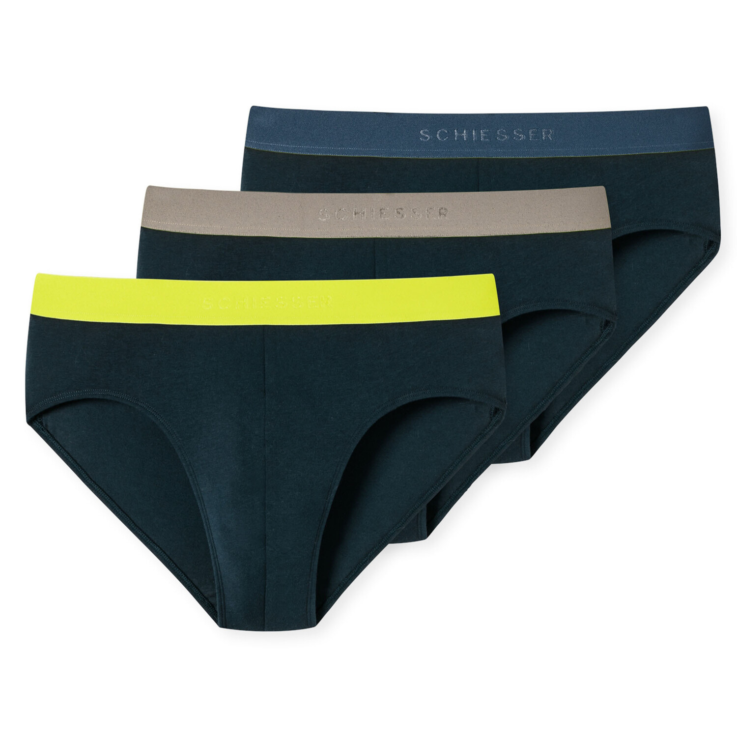 

Трусы Schiesser 3er Pack, цвет Blau/Gelb/Beige