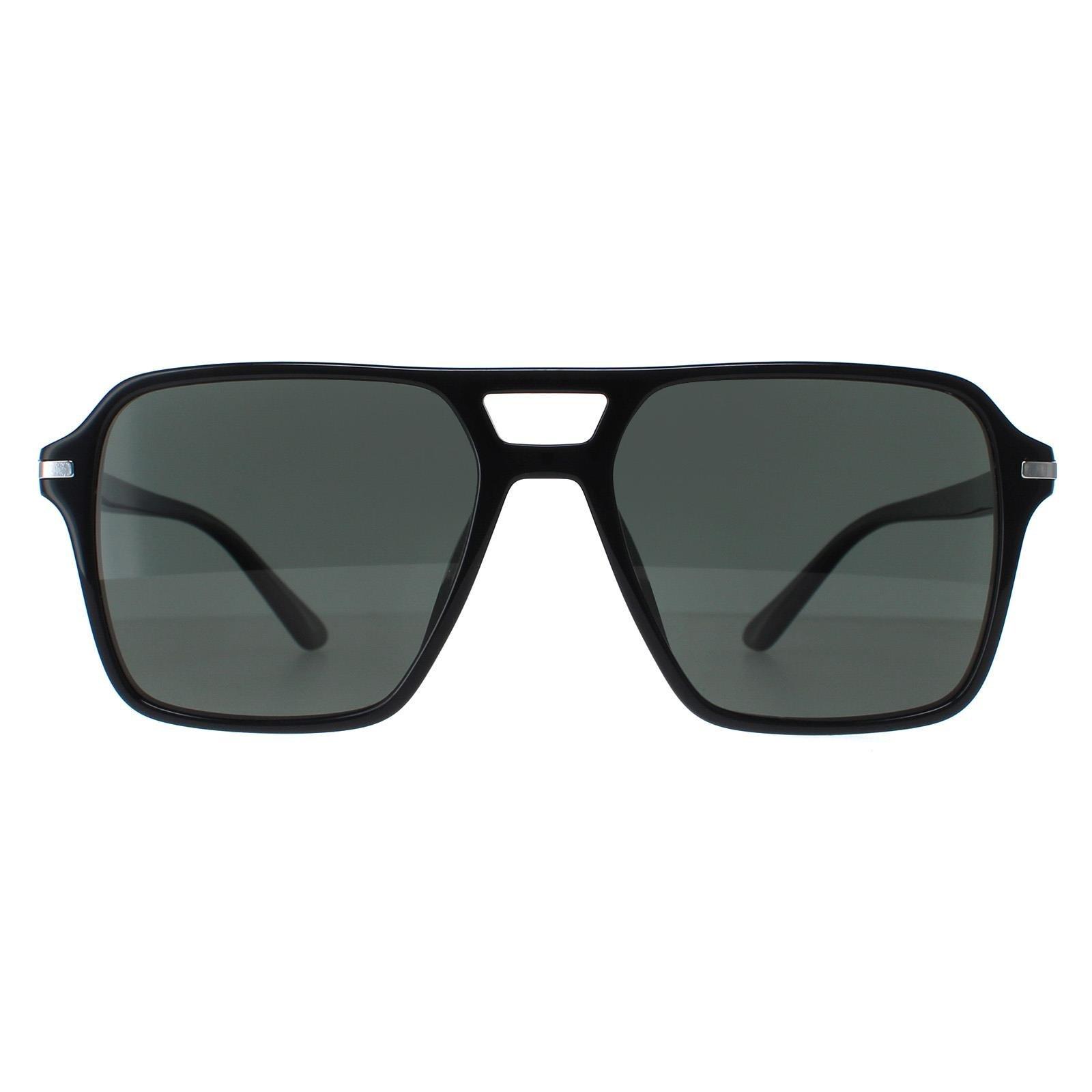 Авиатор Черный Зеленый Поляризованный PR20YS Prada, черный солнцезащитные очки gg0926s 005 черные зеленые поляризованные gucci черный
