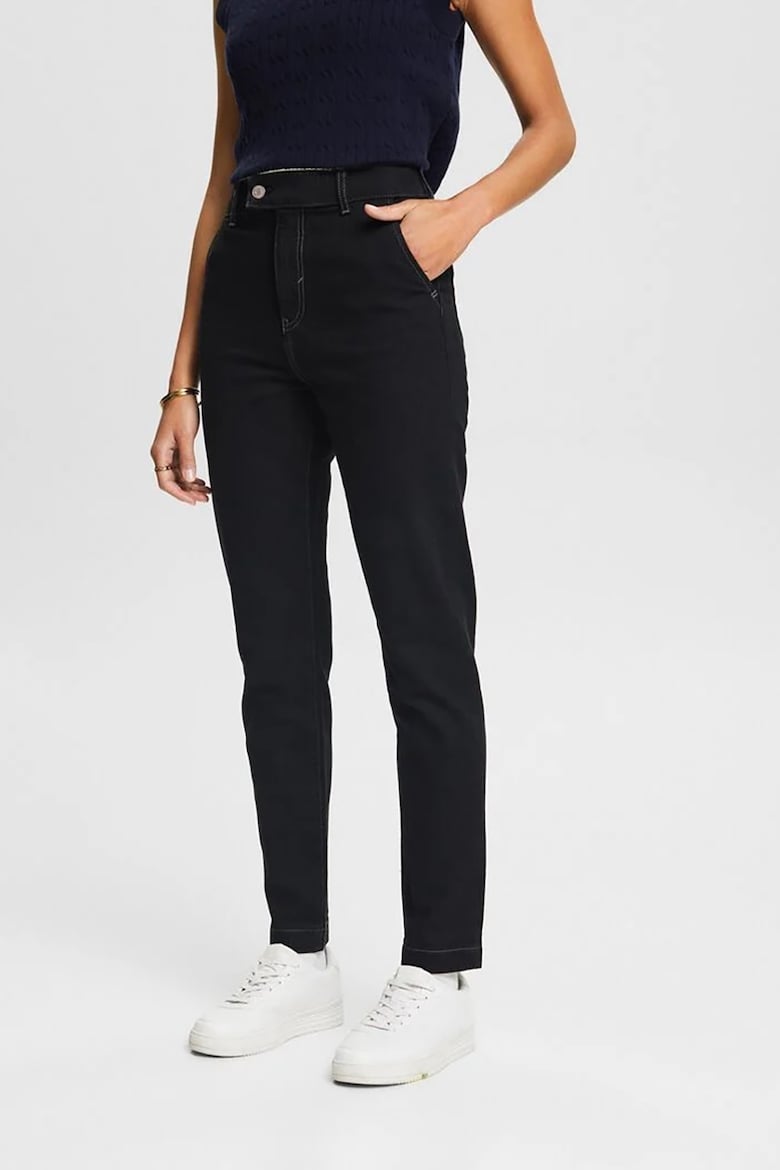 цена Узкие джинсы с высокой талией Esprit, черный