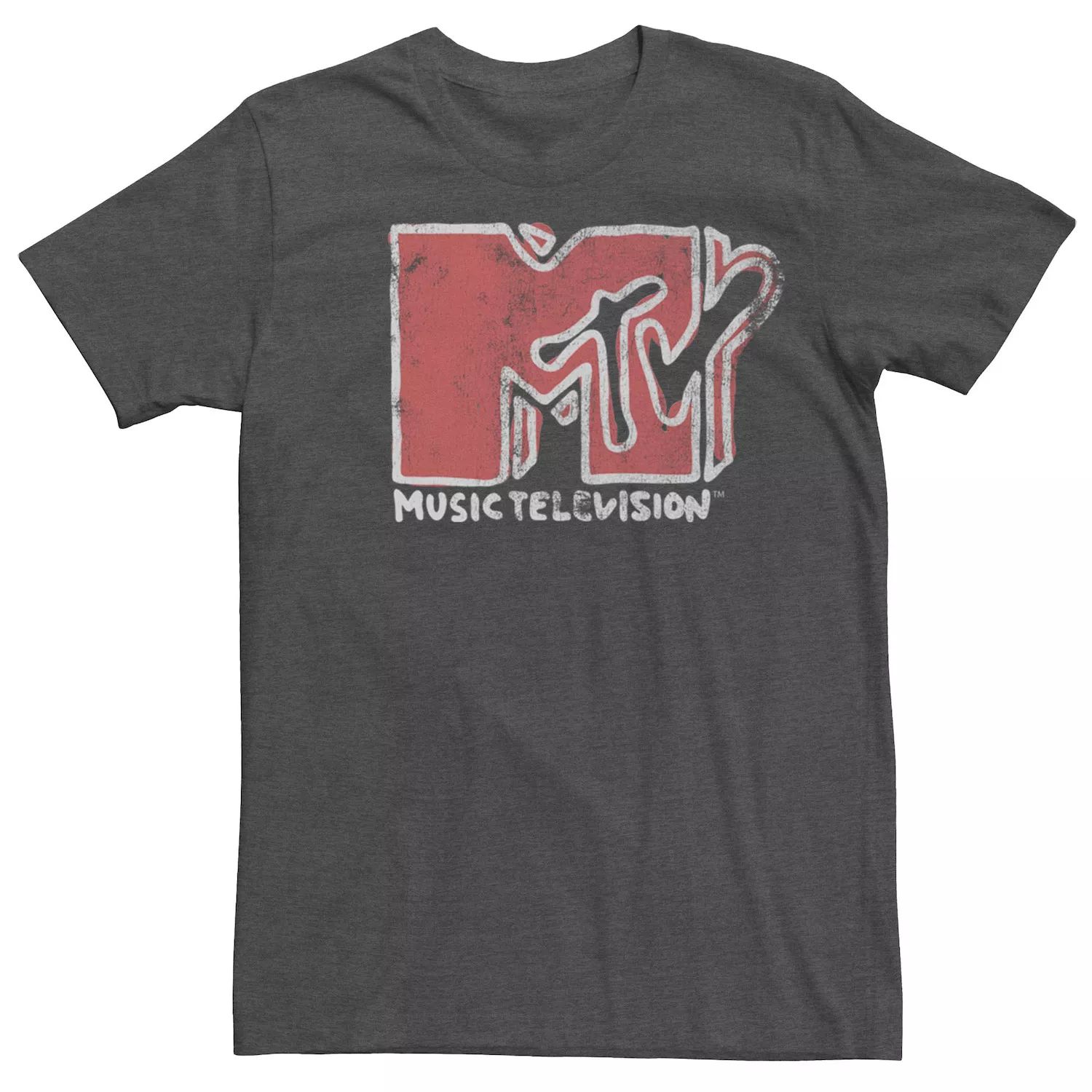 Мужская футболка с короткими рукавами и логотипом MTV Vintage Sketch Licensed Character