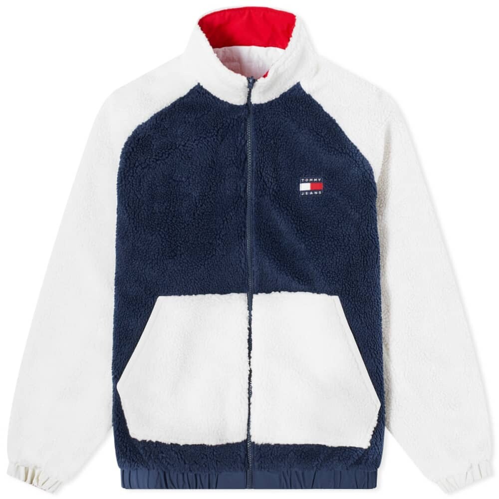 

Двусторонняя флисовая куртка Tommy Jeans из шерпы, мультиколор