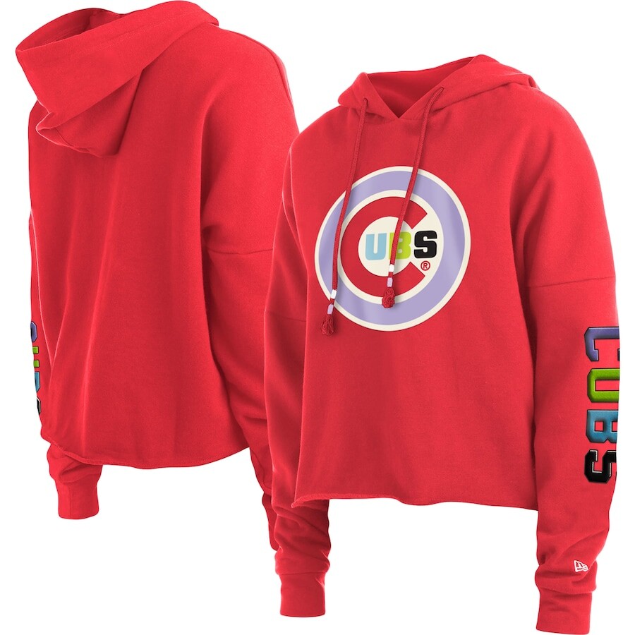 

Пуловер с капюшоном New Era Chicago Cubs, красный