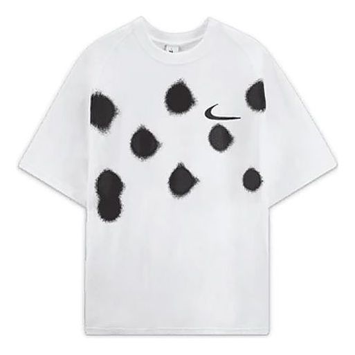 

Футболка Men's Nike x OFF-WHITE Crossover Short-Sleeve Top SS21 Graffiti Logo Printing Knit Sports Short Sleeve White T-Shirt, белый