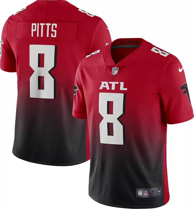 

Мужская альтернативная красная майка Nike Atlanta Falcons Kyle Pitts #8 Vapor Limited
