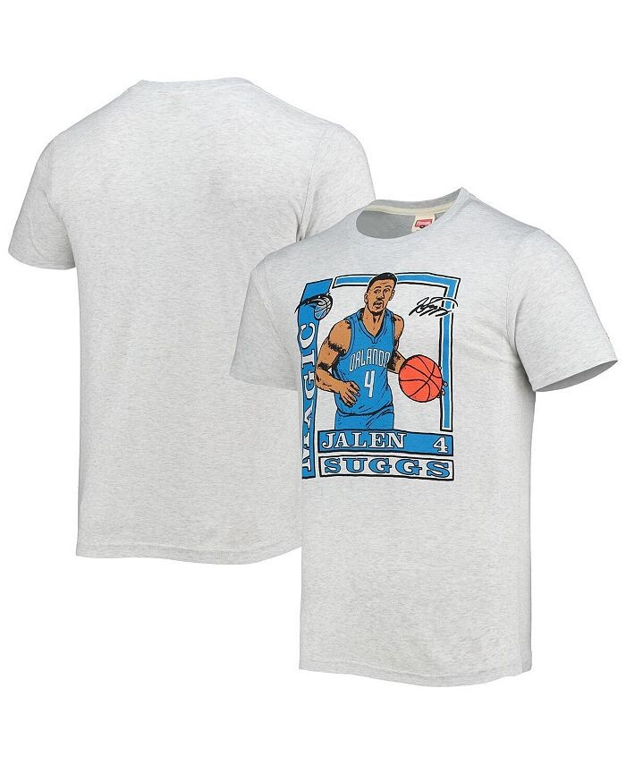 

Мужская футболка Jalen Suggs Heathered Grey Orlando Magic Rookie Player Pack Tri-Blend Homage, серый