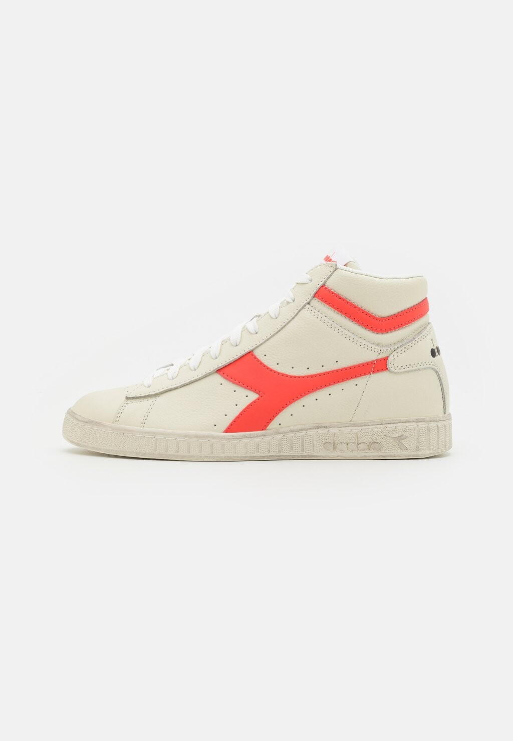 

Кроссовки высокие GAME FLUO UNISEX Diadora, цвет super white/hot coral