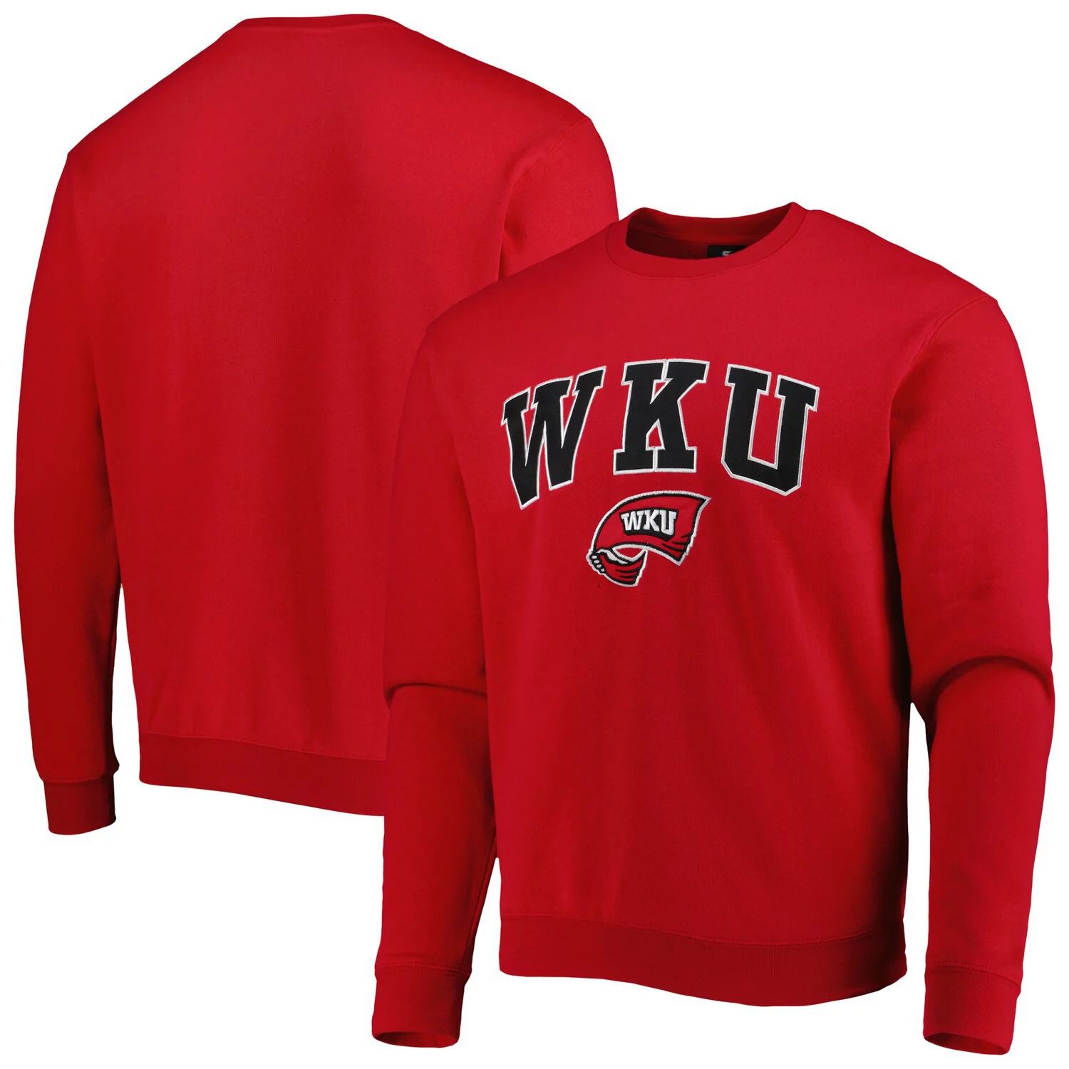 Мужской красный пуловер с логотипом Western Kentucky Hilltoppers Arch Over Logo, свитшот Colosseum colosseum мужская красная футболка поло western kentucky hilltoppers