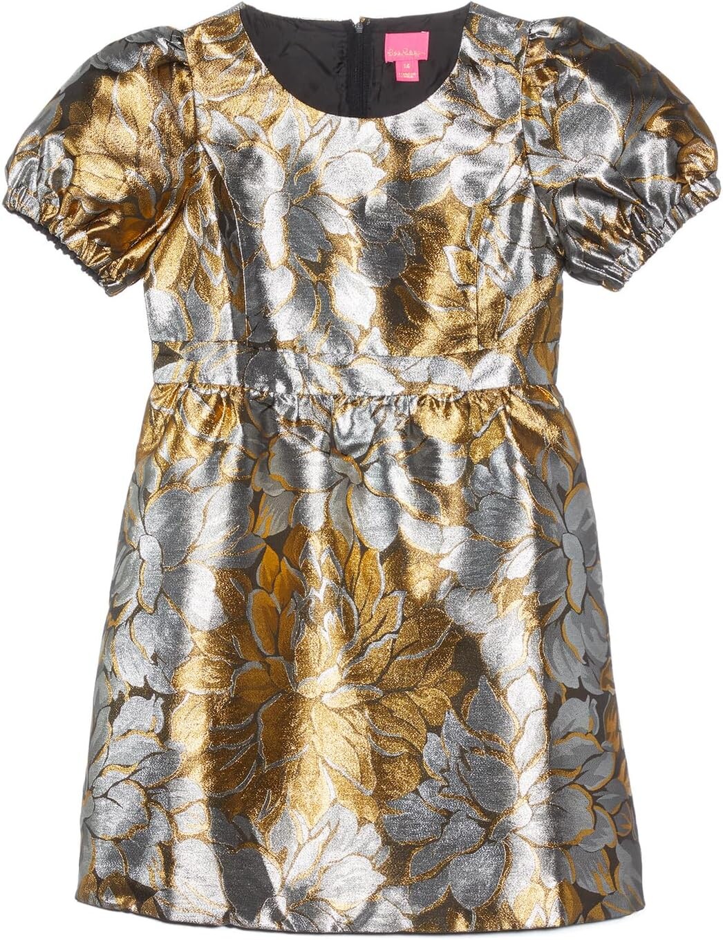 

Платье Lilly Pulitzer Kids Mini Priyanka Dress, цвет Gold Metallic Peony Parade Brocade