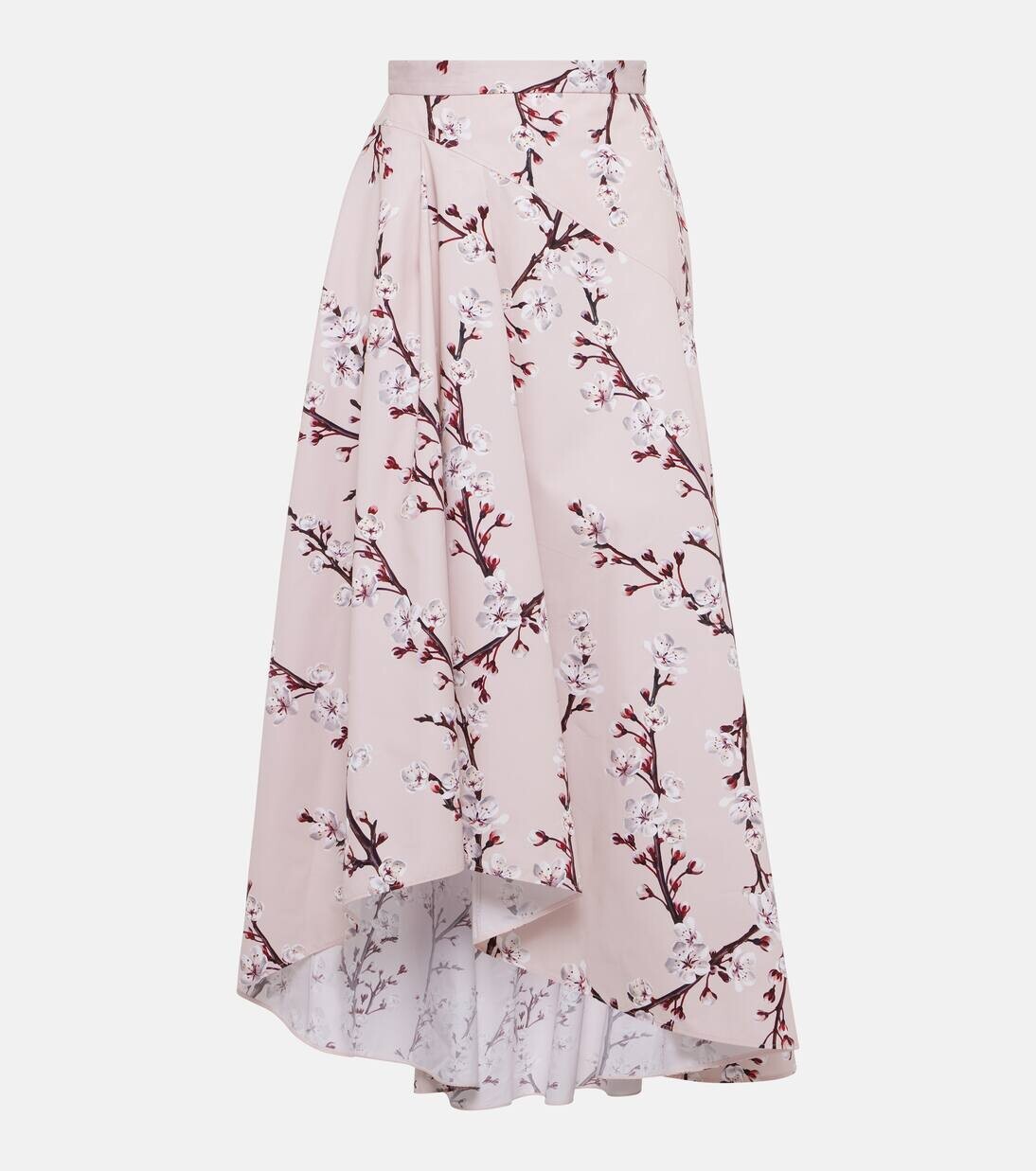 

Юбка макси из хлопка с цветочным принтом Alexander Mcqueen, цвет ice pink